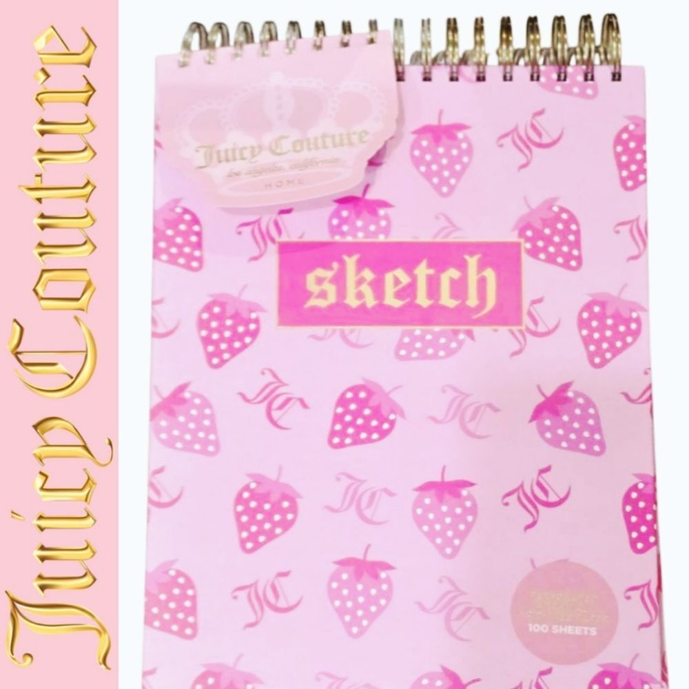 Juicy Couture Home JC Logo &  Strawberry Sketchbook